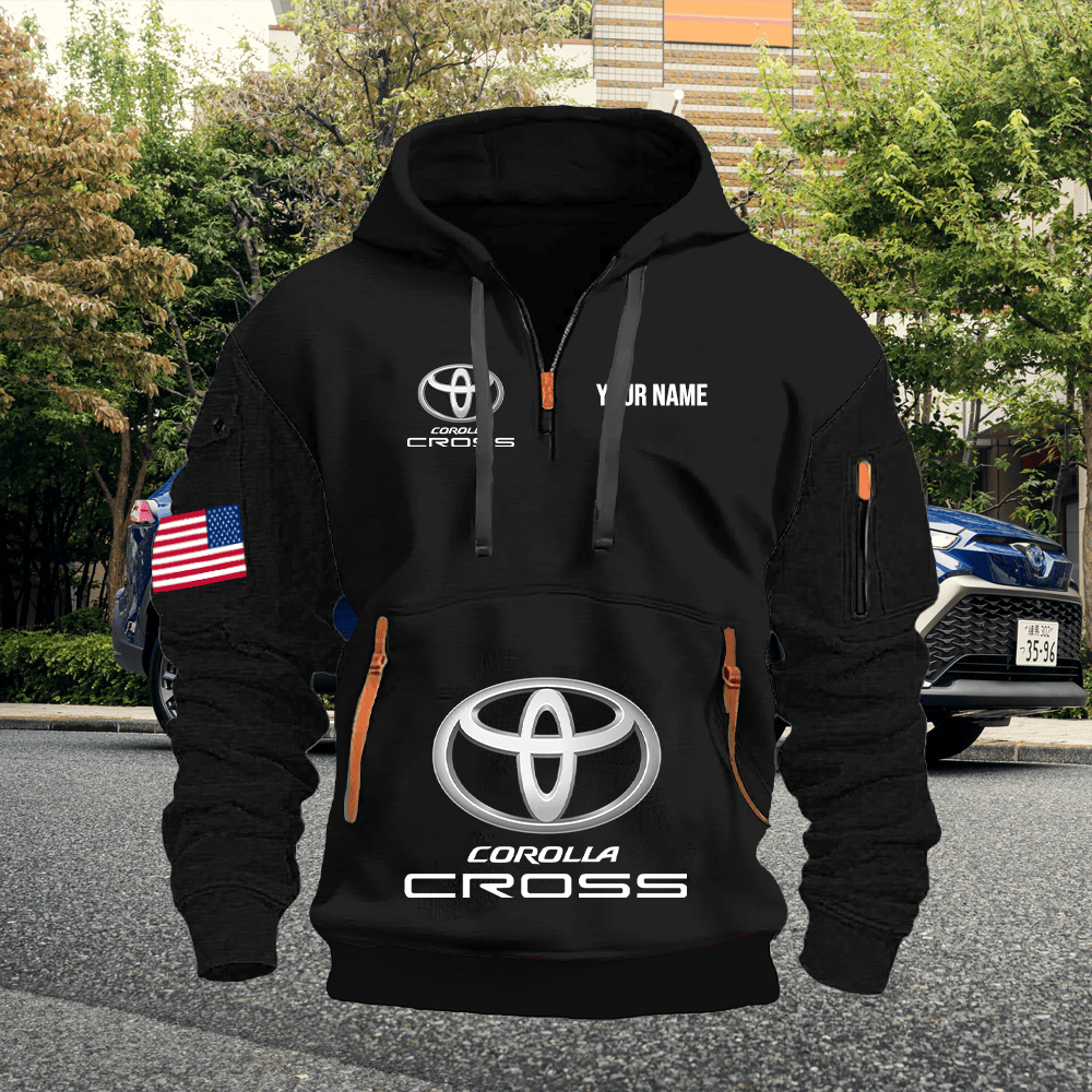 TY13 Custom Print Name Quarter Zipper Hoodie