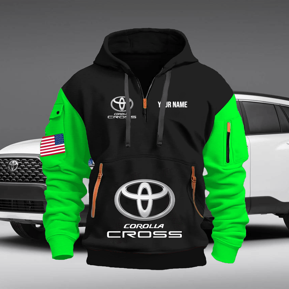 TY13 Custom Print Name Quarter Zipper Hoodie