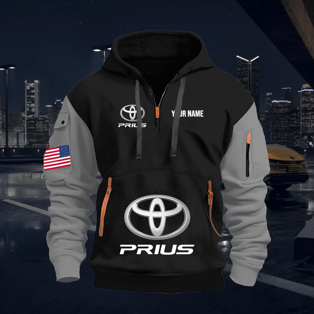 TY14 Custom Print Name Quarter Zipper Hoodie
