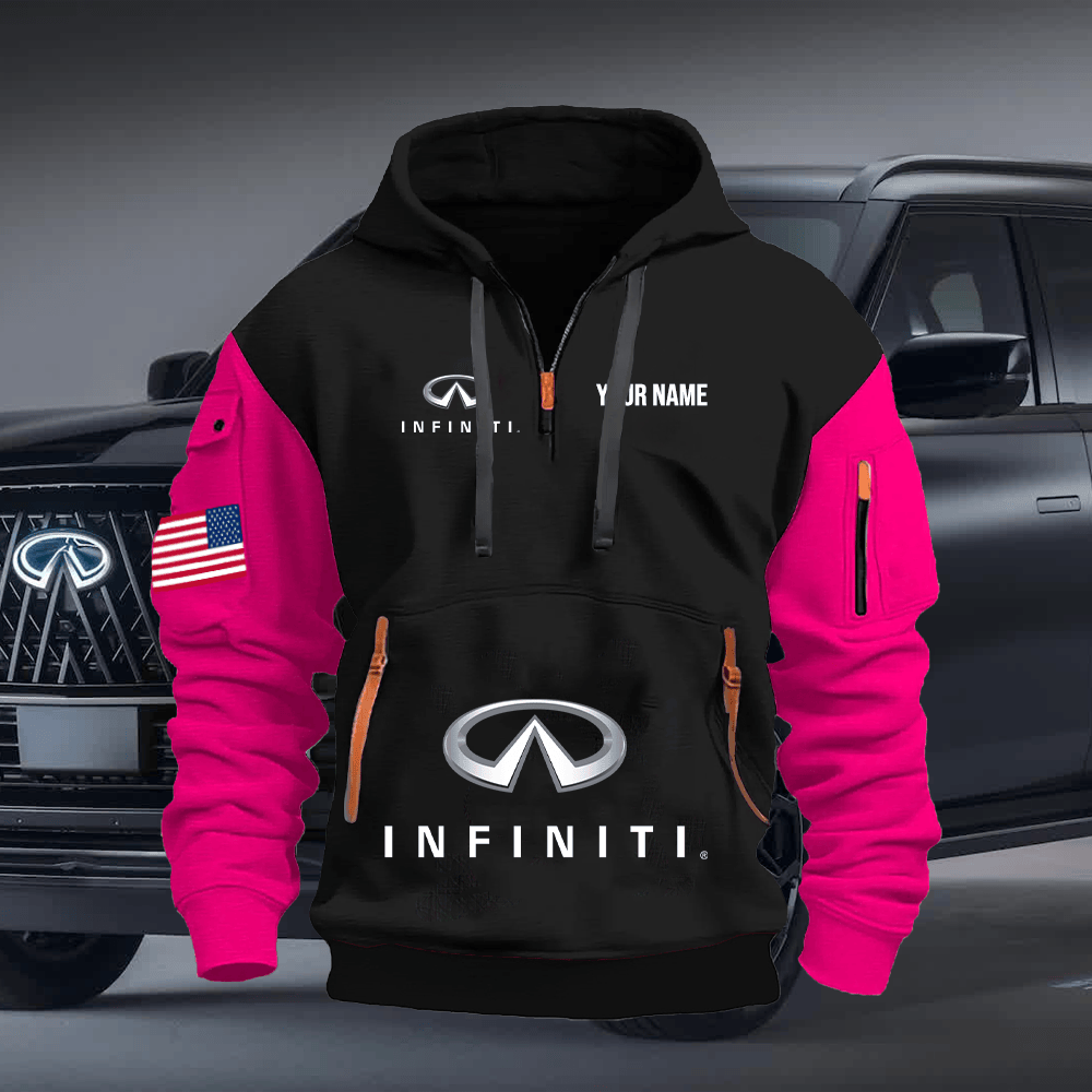 IF Custom Print Name Quarter Zipper Hoodie
