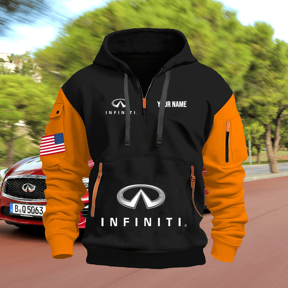 IF Custom Print Name Quarter Zipper Hoodie