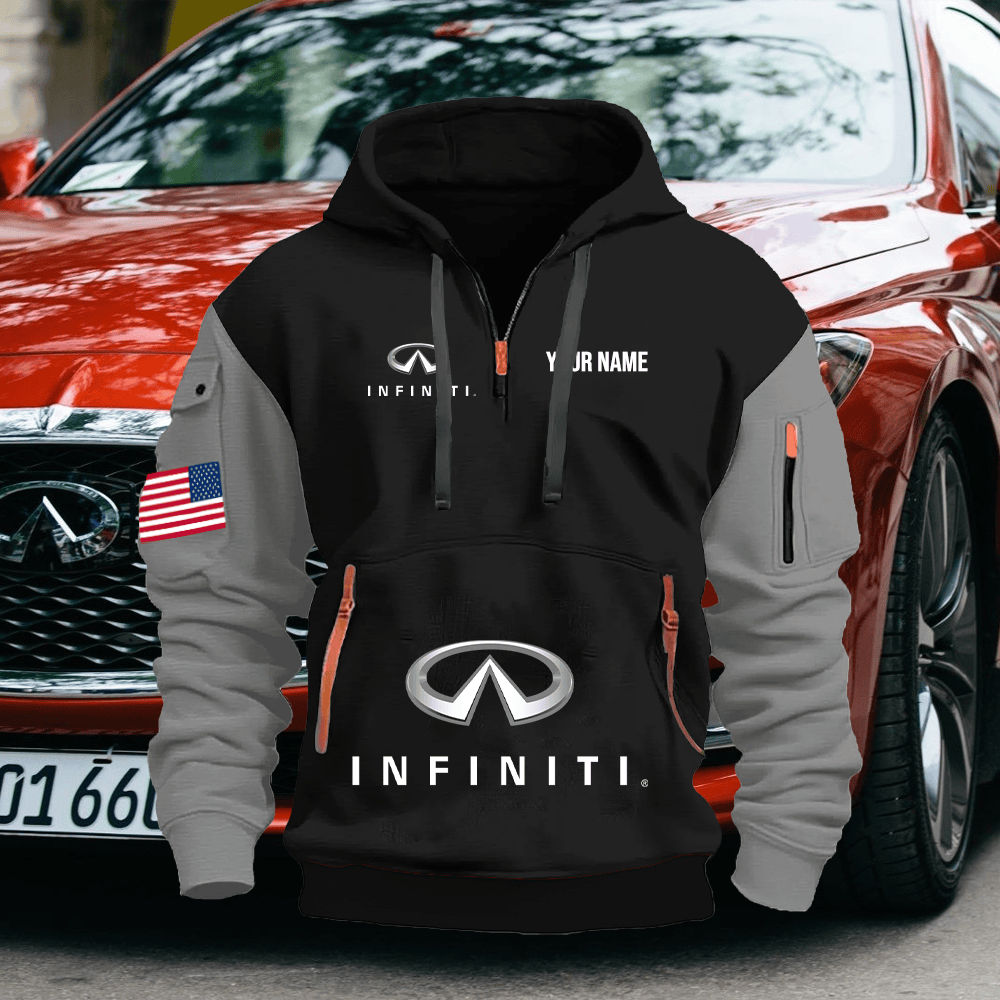IF Custom Print Name Quarter Zipper Hoodie