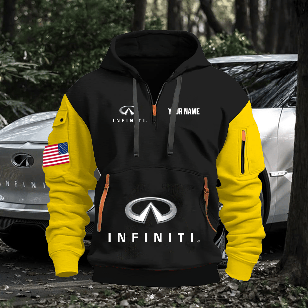IF Custom Print Name Quarter Zipper Hoodie