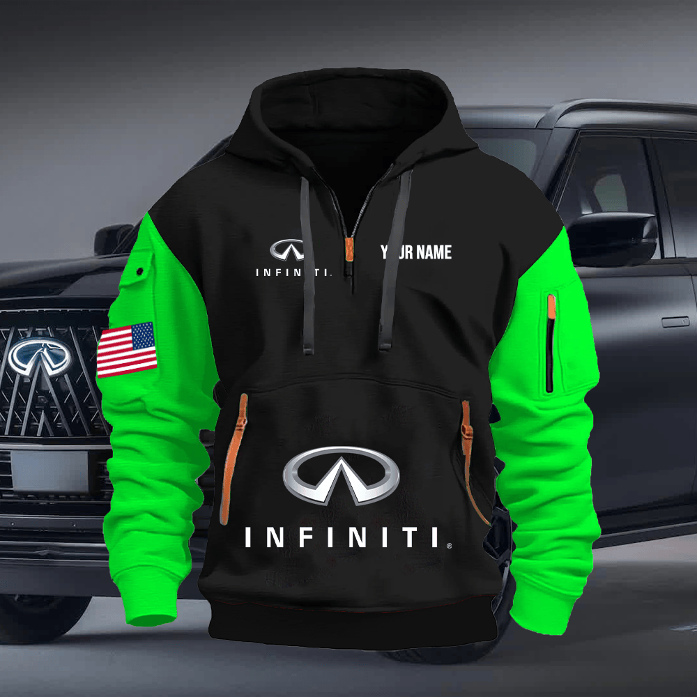 IF Custom Print Name Quarter Zipper Hoodie