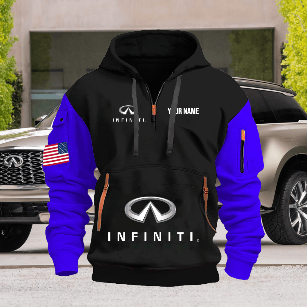 IF Custom Print Name Quarter Zipper Hoodie