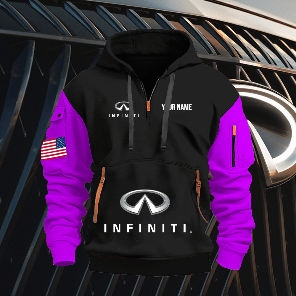 IF Custom Print Name Quarter Zipper Hoodie