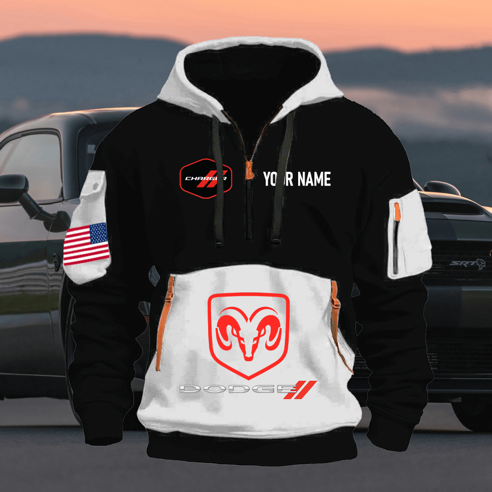 DG CG Print Name Quarter Zipper Hoodie