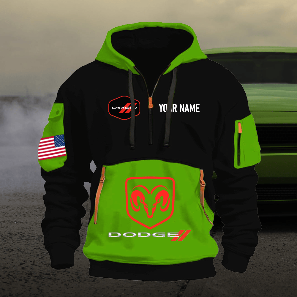 DG CG Print Name Quarter Zipper Hoodie