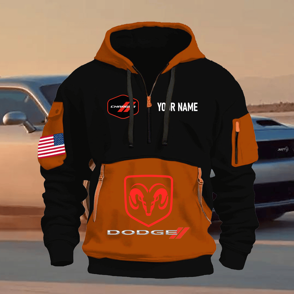 DG CG Print Name Quarter Zipper Hoodie