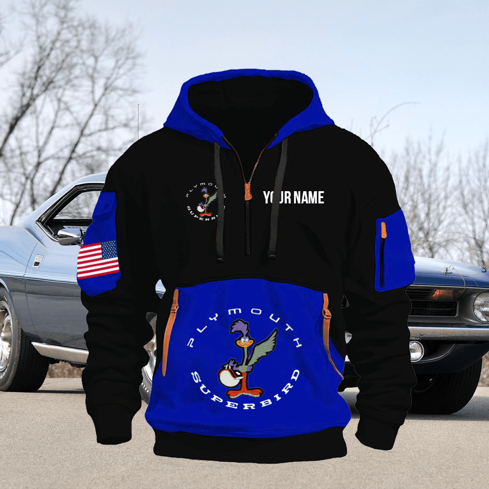 PM Print Name Quarter Zipper Hoodie