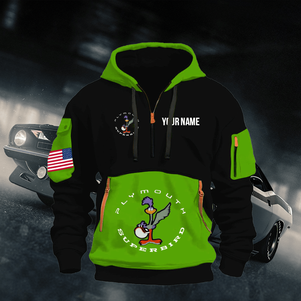 PM Print Name Quarter Zipper Hoodie