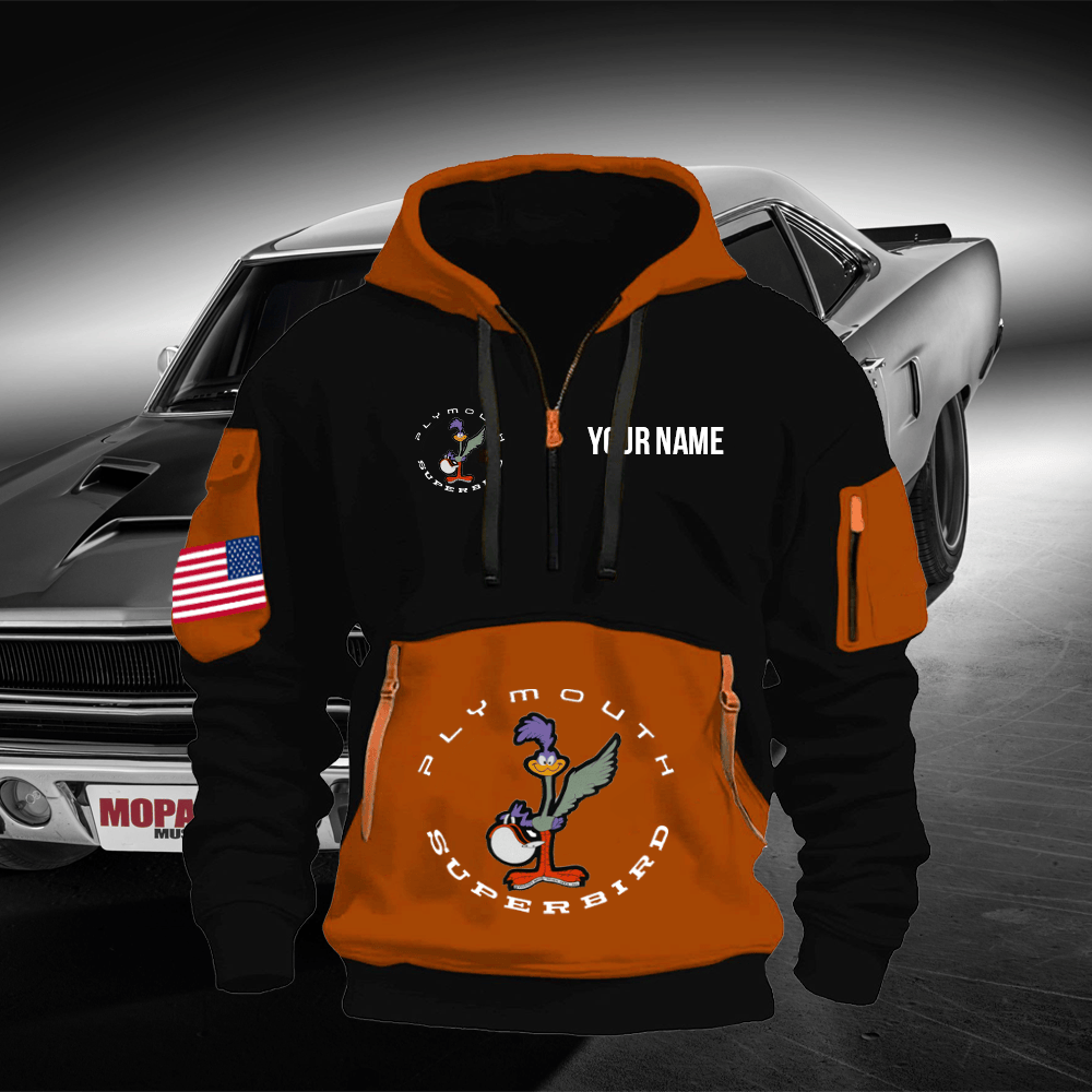 PM Print Name Quarter Zipper Hoodie
