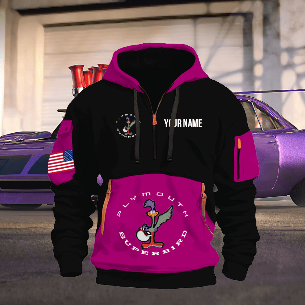 PM Print Name Quarter Zipper Hoodie