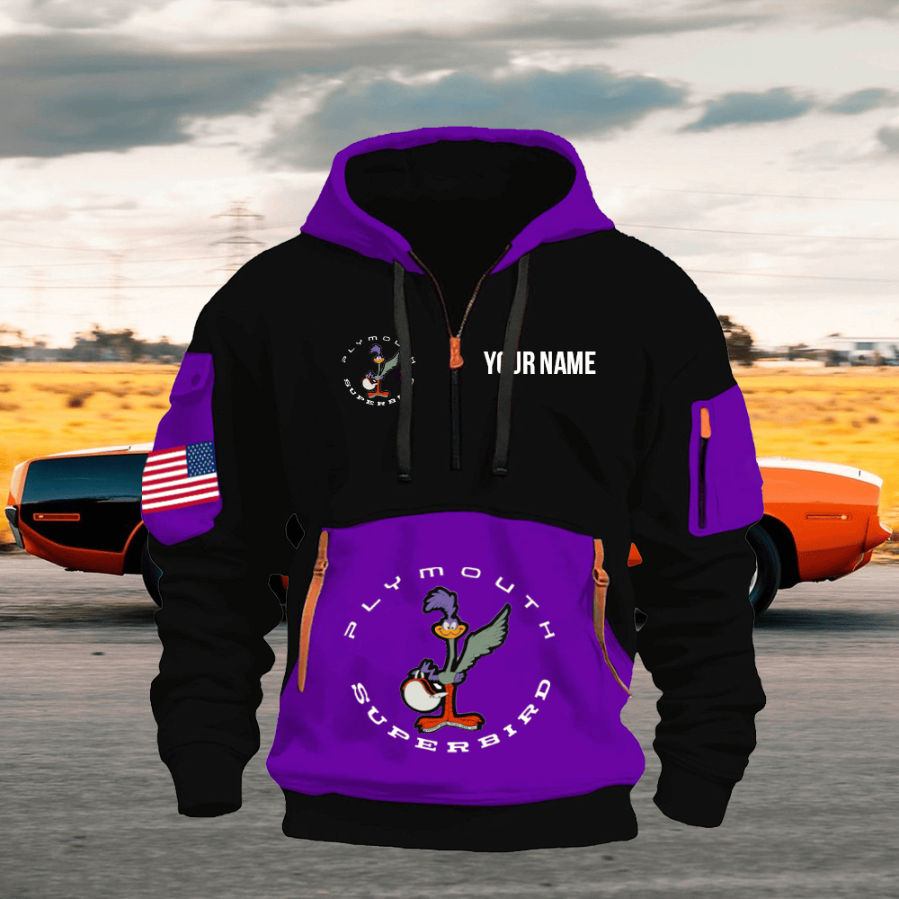 PM Print Name Quarter Zipper Hoodie