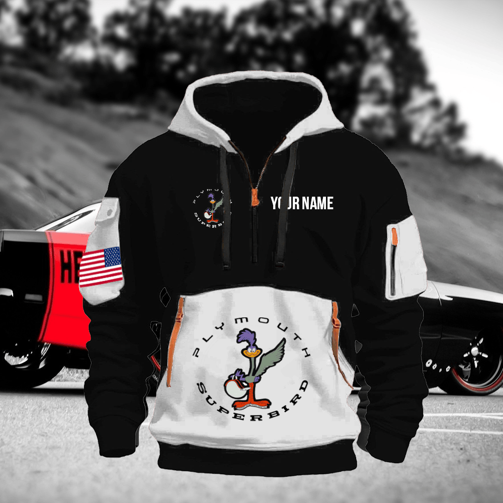PM Print Name Quarter Zipper Hoodie