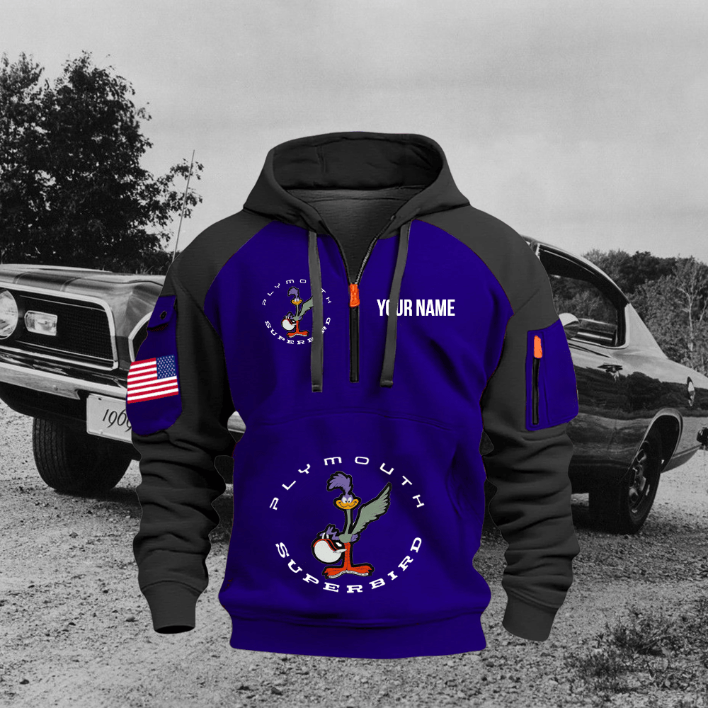 PM Custom Print Name Quarter Zipper Hoodie