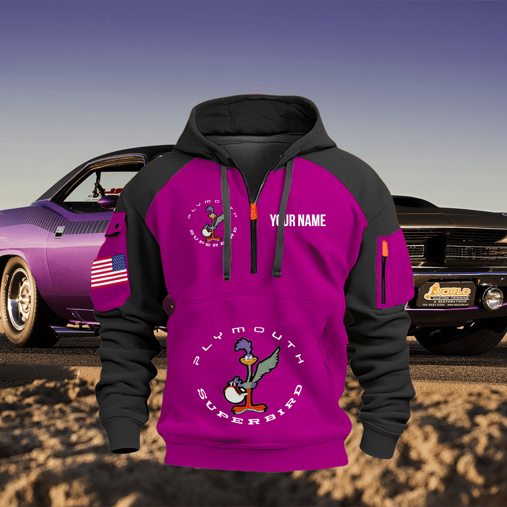 PM Custom Print Name Quarter Zipper Hoodie