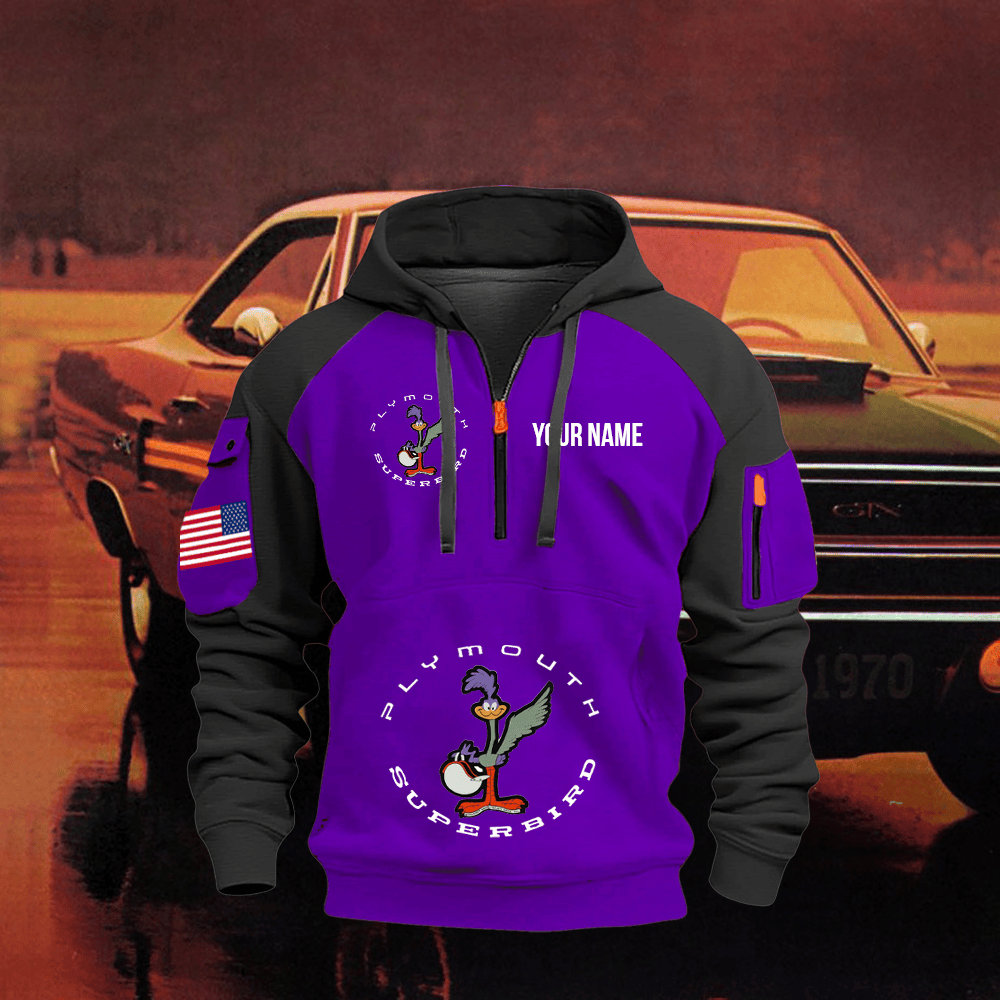 PM Custom Print Name Quarter Zipper Hoodie