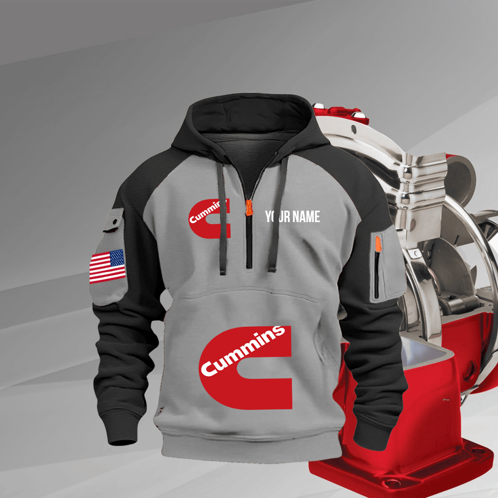 CM Custom Print Name Quarter Zipper Hoodie