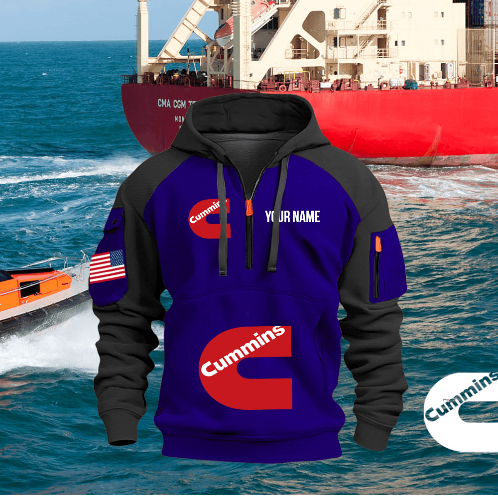 CM Custom Print Name Quarter Zipper Hoodie
