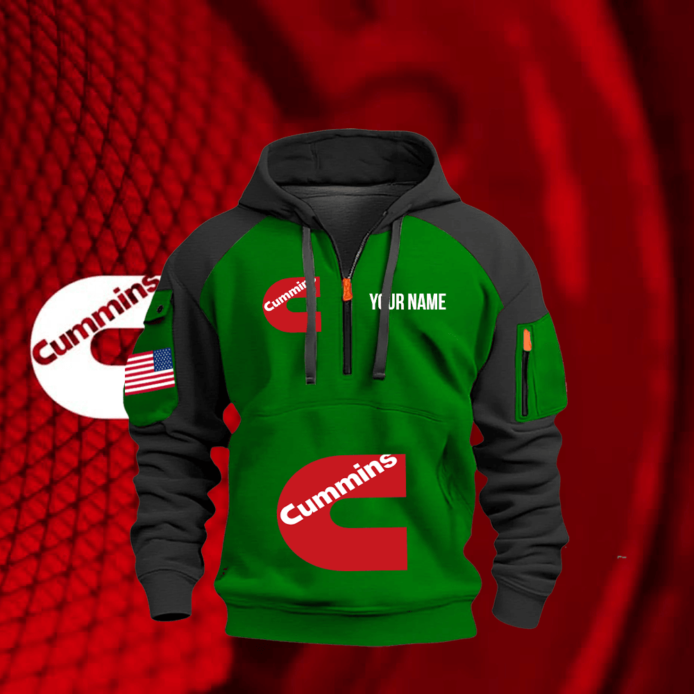CM Custom Print Name Quarter Zipper Hoodie