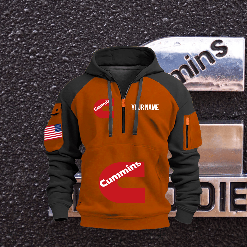 CM Custom Print Name Quarter Zipper Hoodie