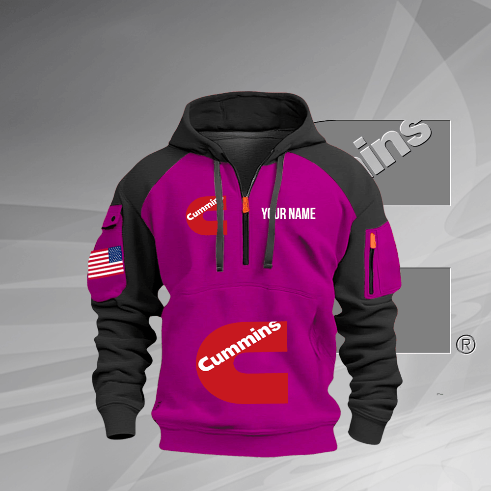 CM Custom Print Name Quarter Zipper Hoodie