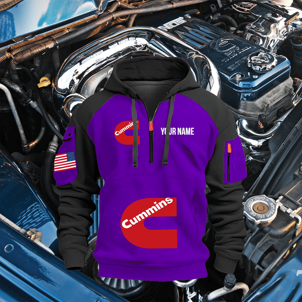 CM Custom Print Name Quarter Zipper Hoodie