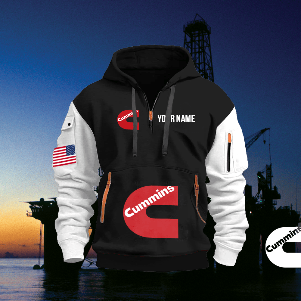 CM Custom Print Quarter Zipper Hoodie