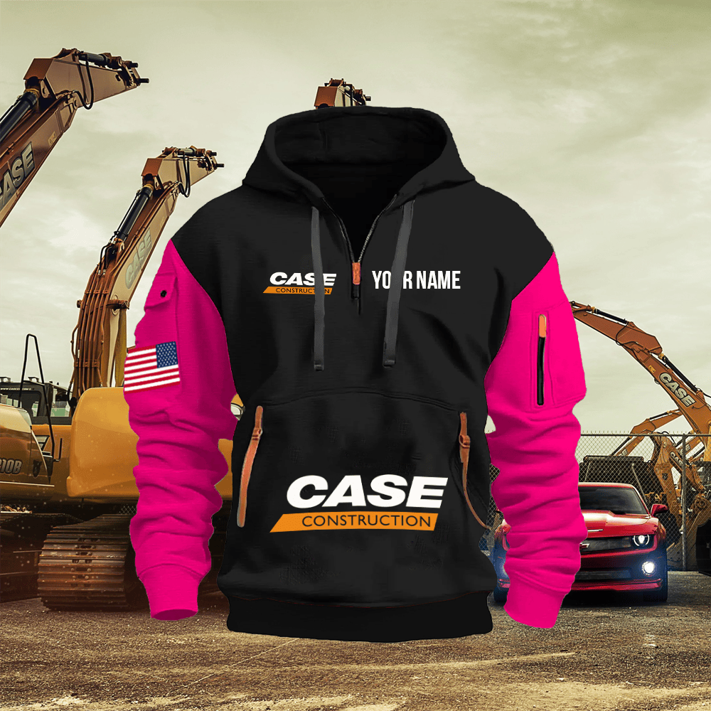 CS CE Custom Print Name Quarter Zipper Hoodie