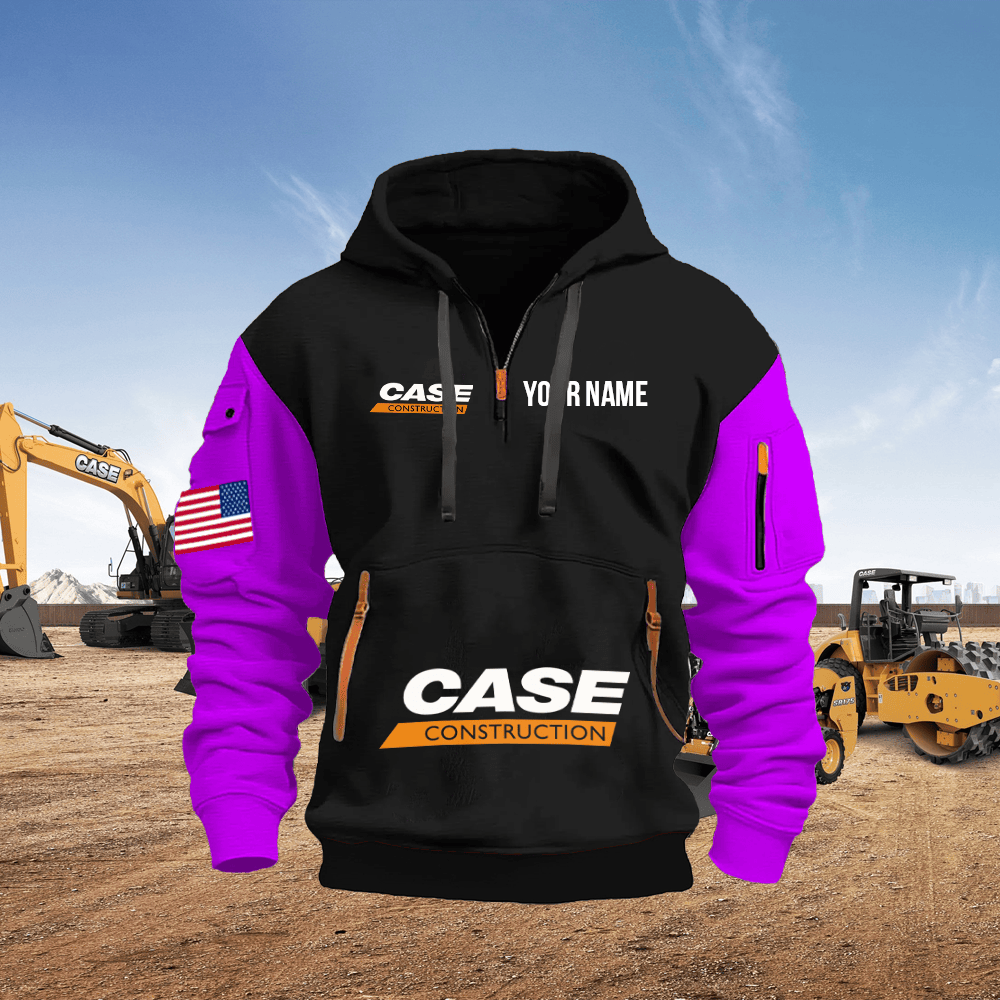 CS CE Custom Print Name Quarter Zipper Hoodie