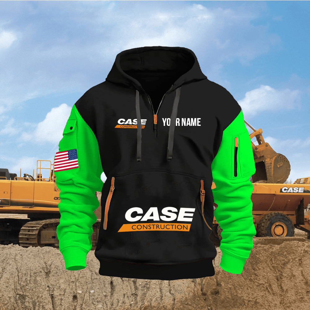 CS CE Custom Print Name Quarter Zipper Hoodie