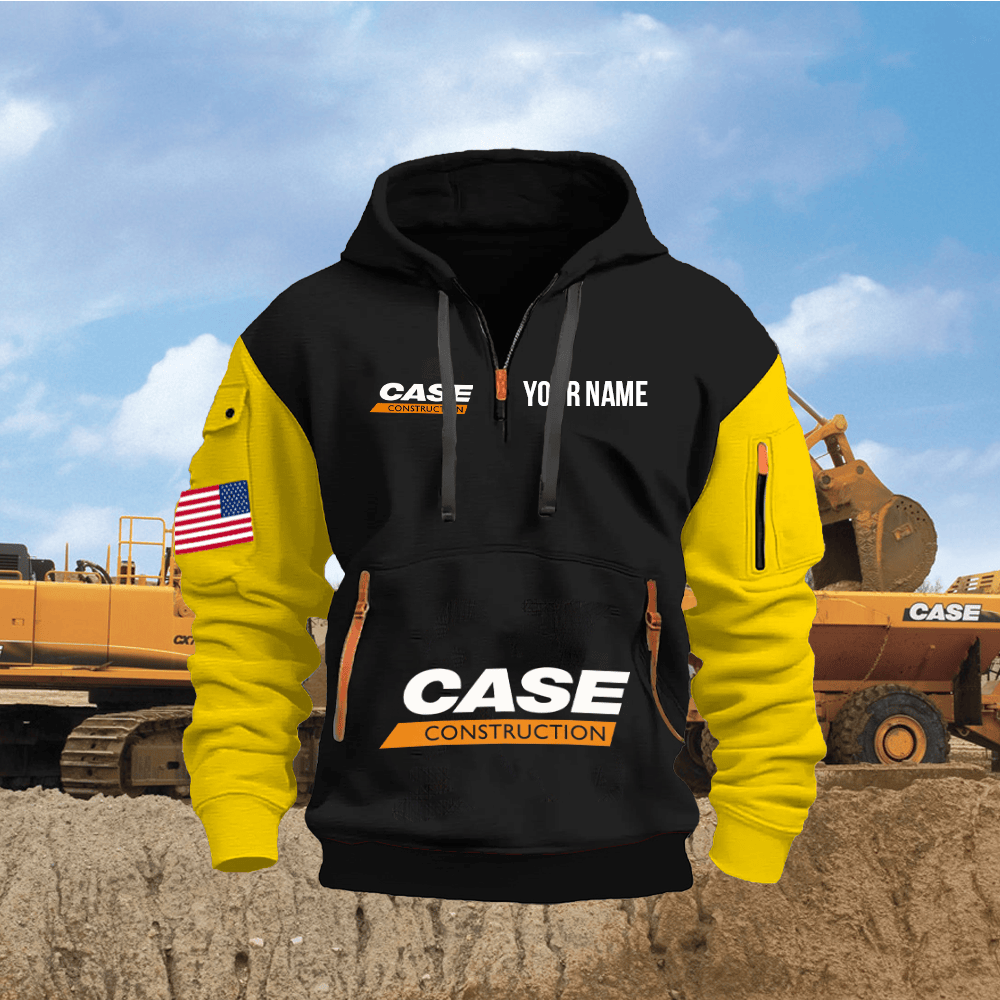 CS CE Custom Print Name Quarter Zipper Hoodie