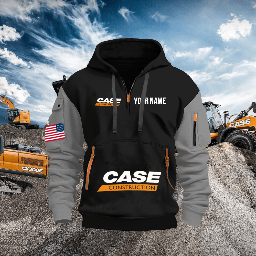 CS CE Custom Print Name Quarter Zipper Hoodie