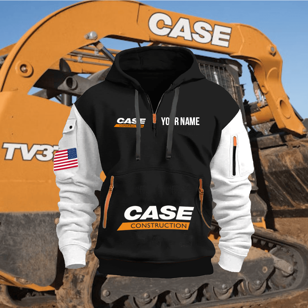 CS CE Custom Print Name Quarter Zipper Hoodie