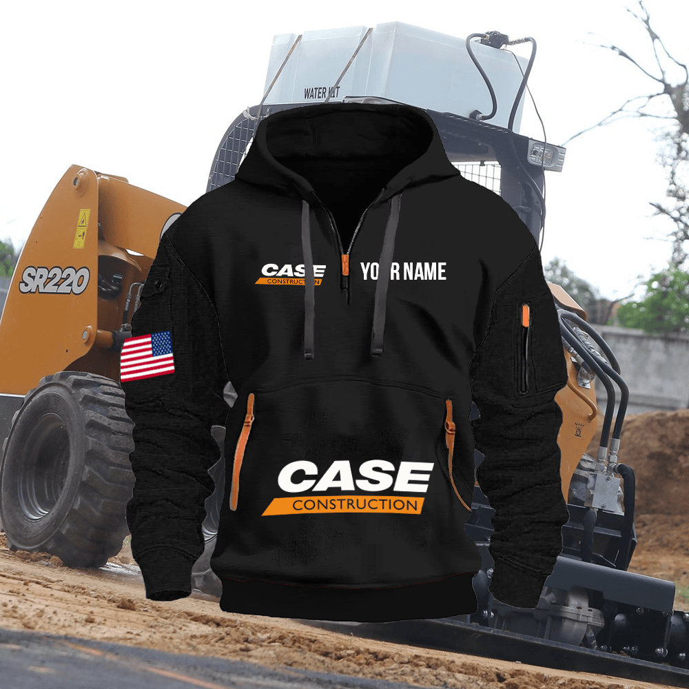 CS CE Custom Print Name Quarter Zipper Hoodie