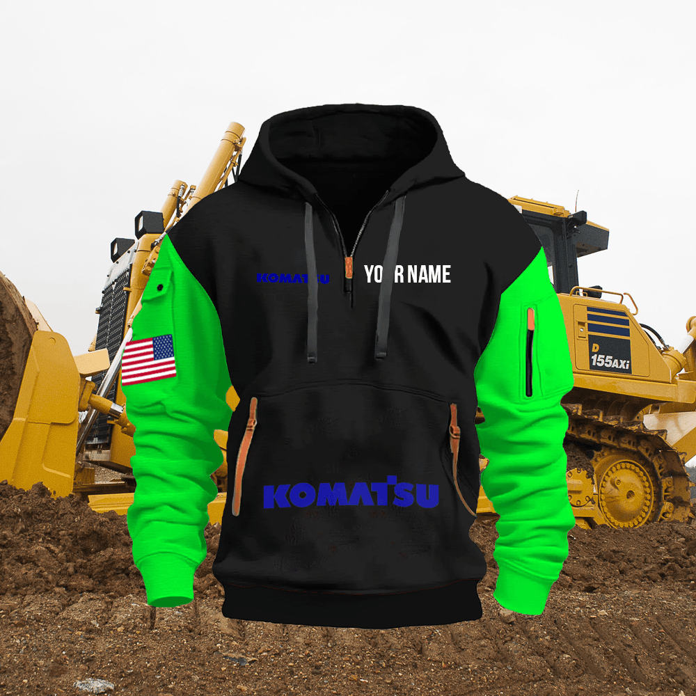 KM Custom Print Name Quarter Zipper Hoodie