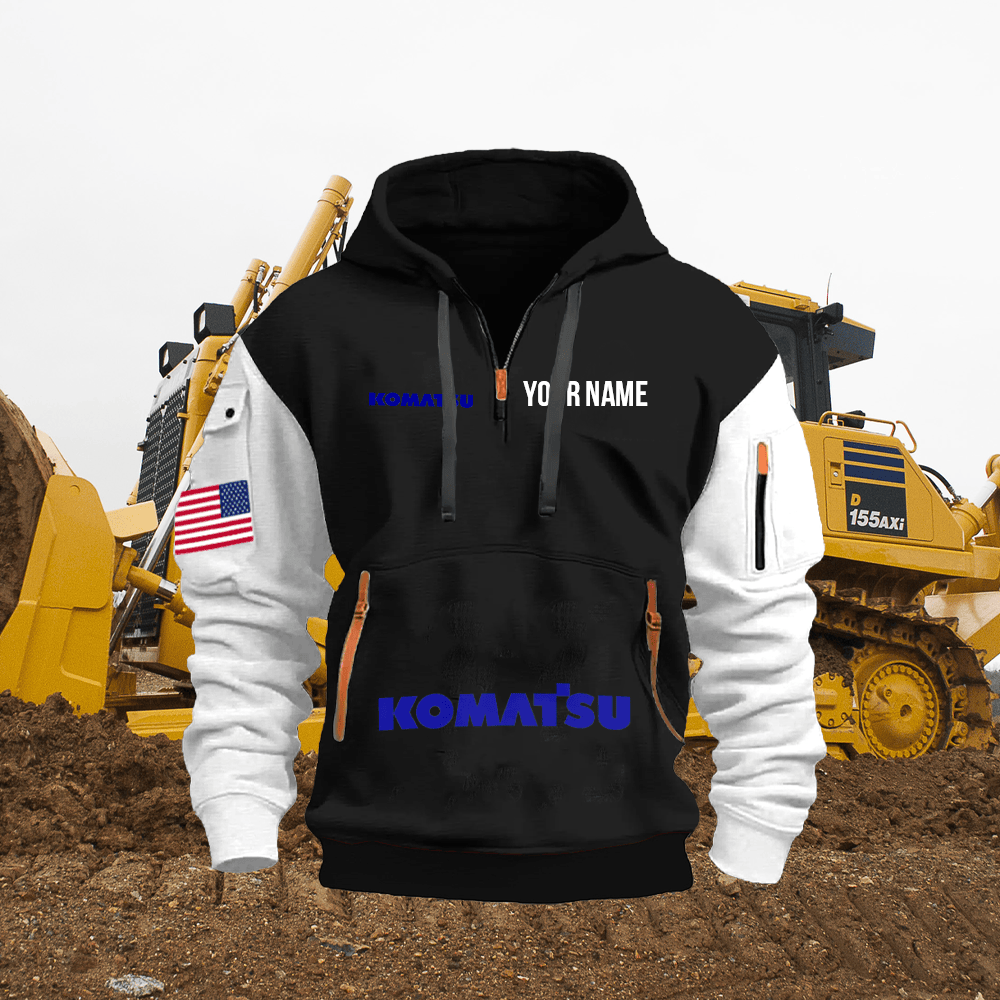 KM Custom Print Name Quarter Zipper Hoodie