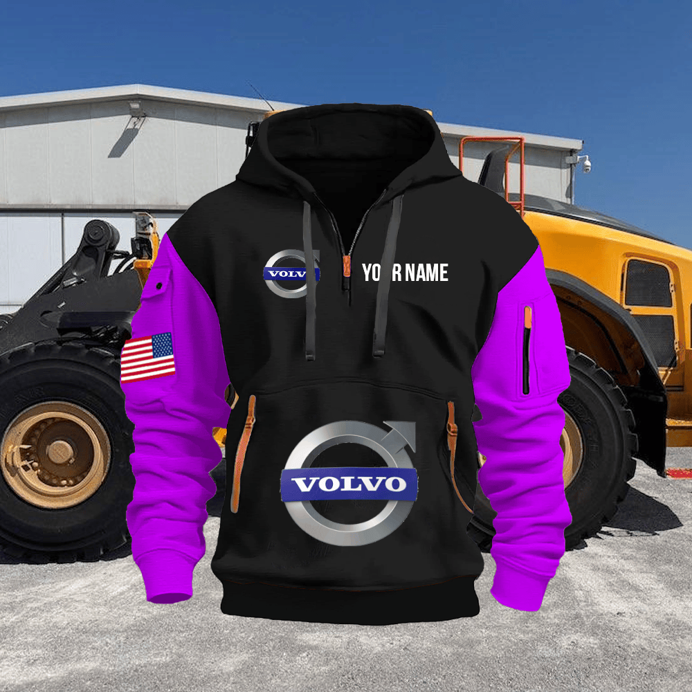 VV CE Custom Print Name Quarter Zipper Hoodie