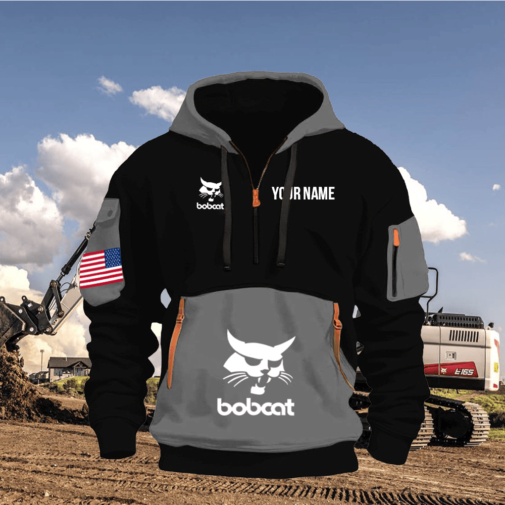 BC Print Name Quarter Zipper Hoodie