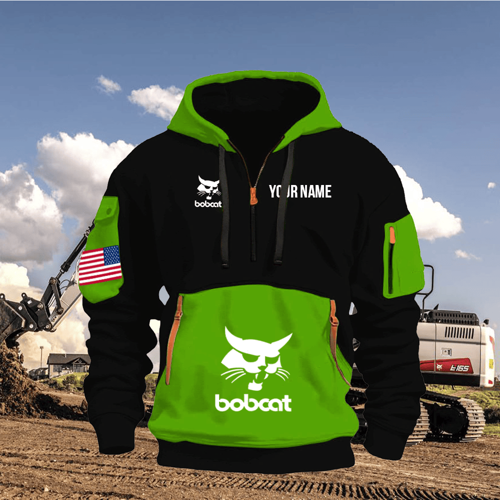 BC Print Name Quarter Zipper Hoodie