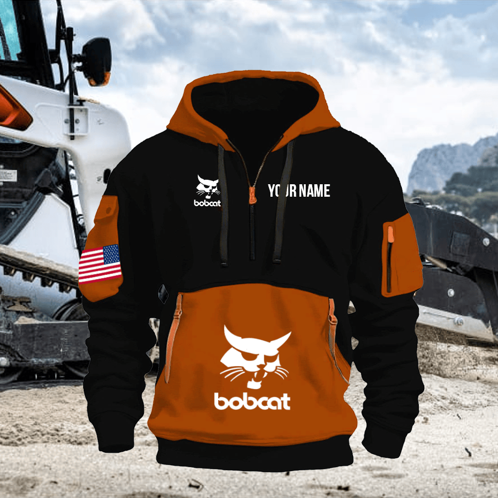 BC Print Name Quarter Zipper Hoodie