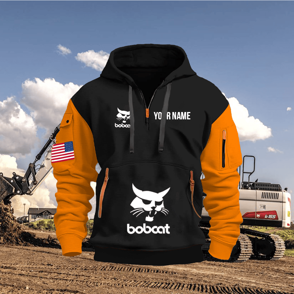 BC Custom Print Name Quarter Zipper Hoodie