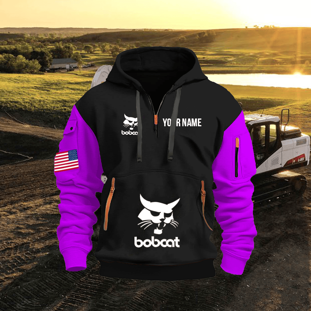 BC Custom Print Name Quarter Zipper Hoodie