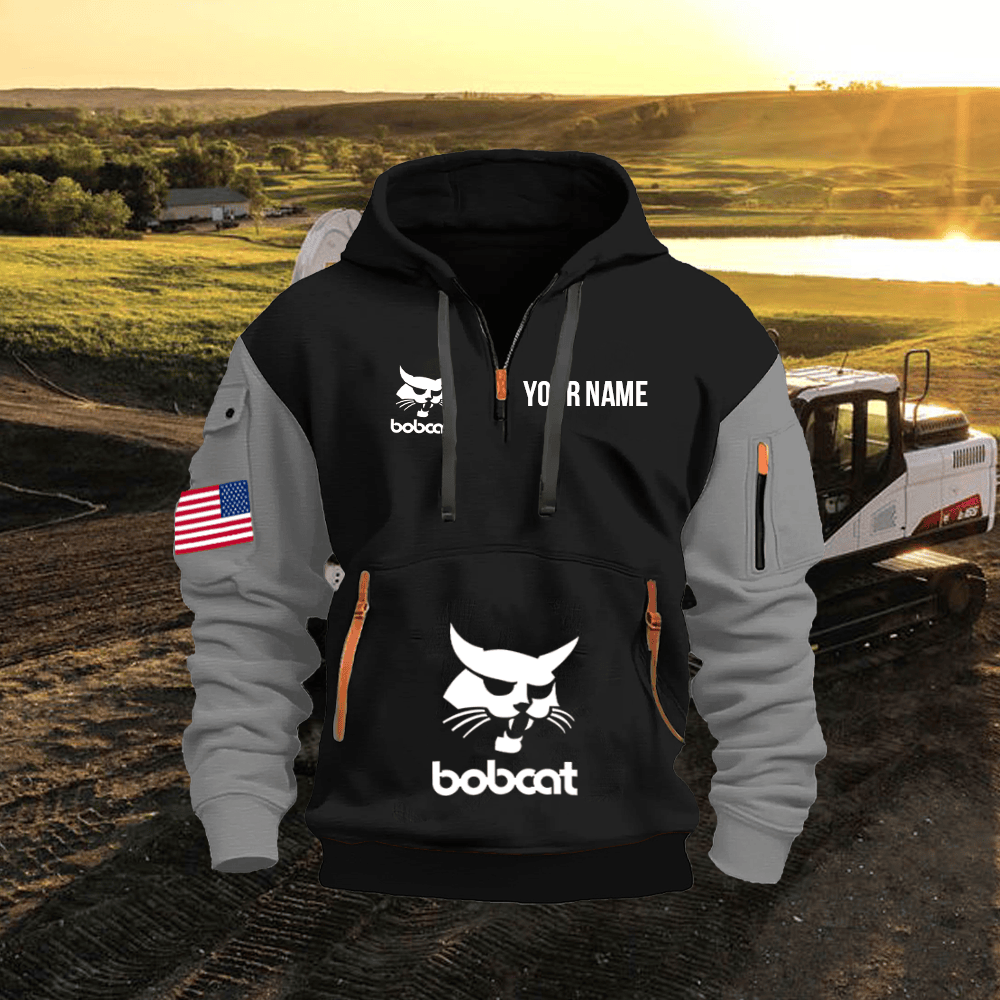 BC Custom Print Name Quarter Zipper Hoodie