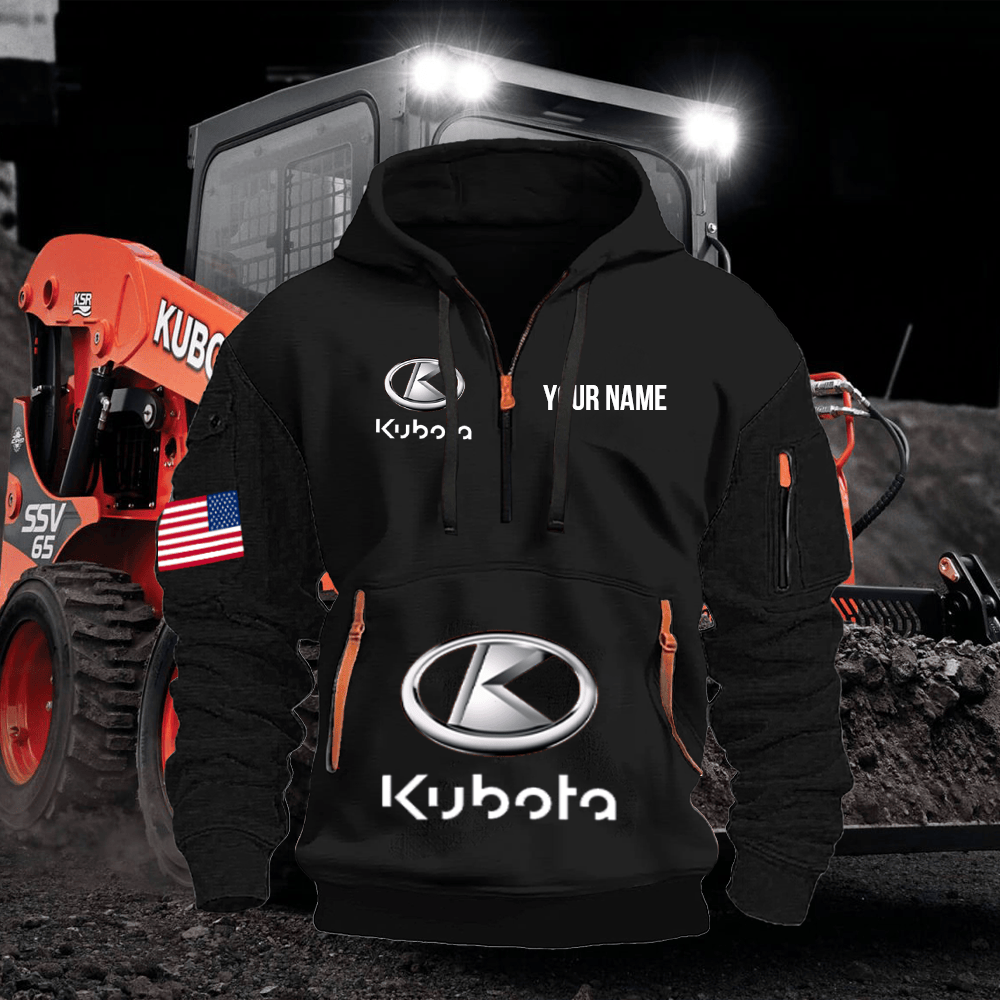 KB Print Name Quarter Zipper Hoodie