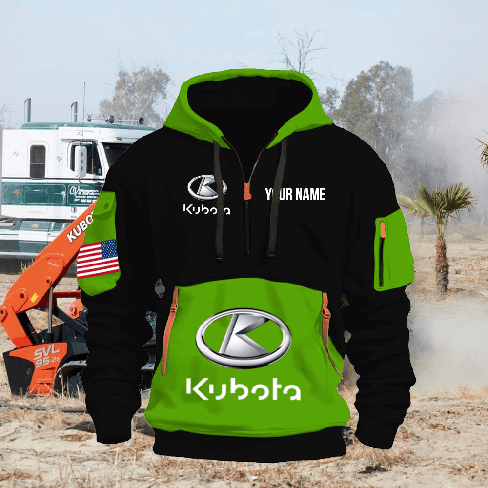 KB Print Name Quarter Zipper Hoodie