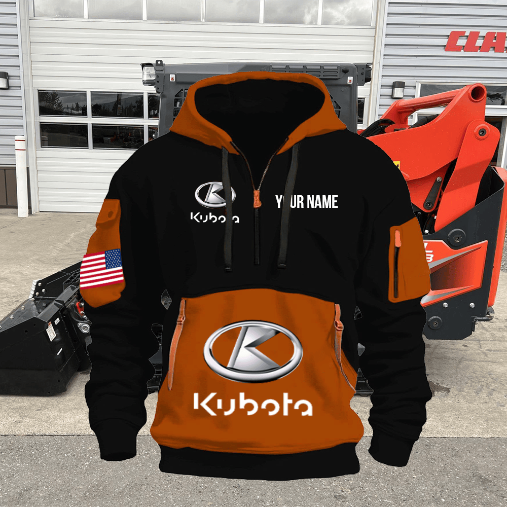 KB Print Name Quarter Zipper Hoodie