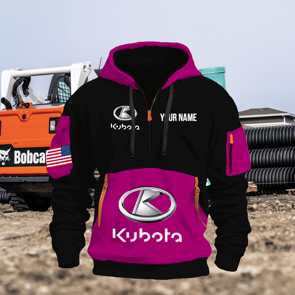 KB Print Name Quarter Zipper Hoodie