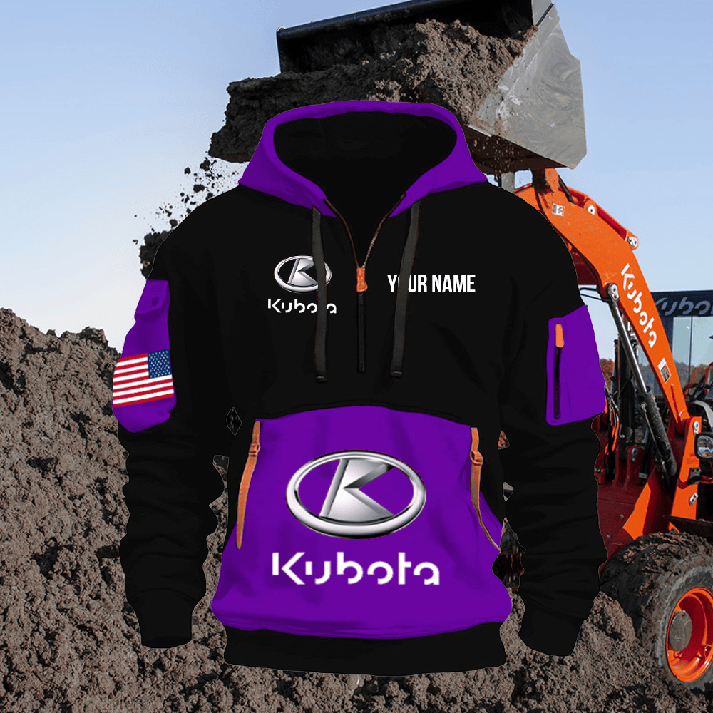 KB Print Name Quarter Zipper Hoodie